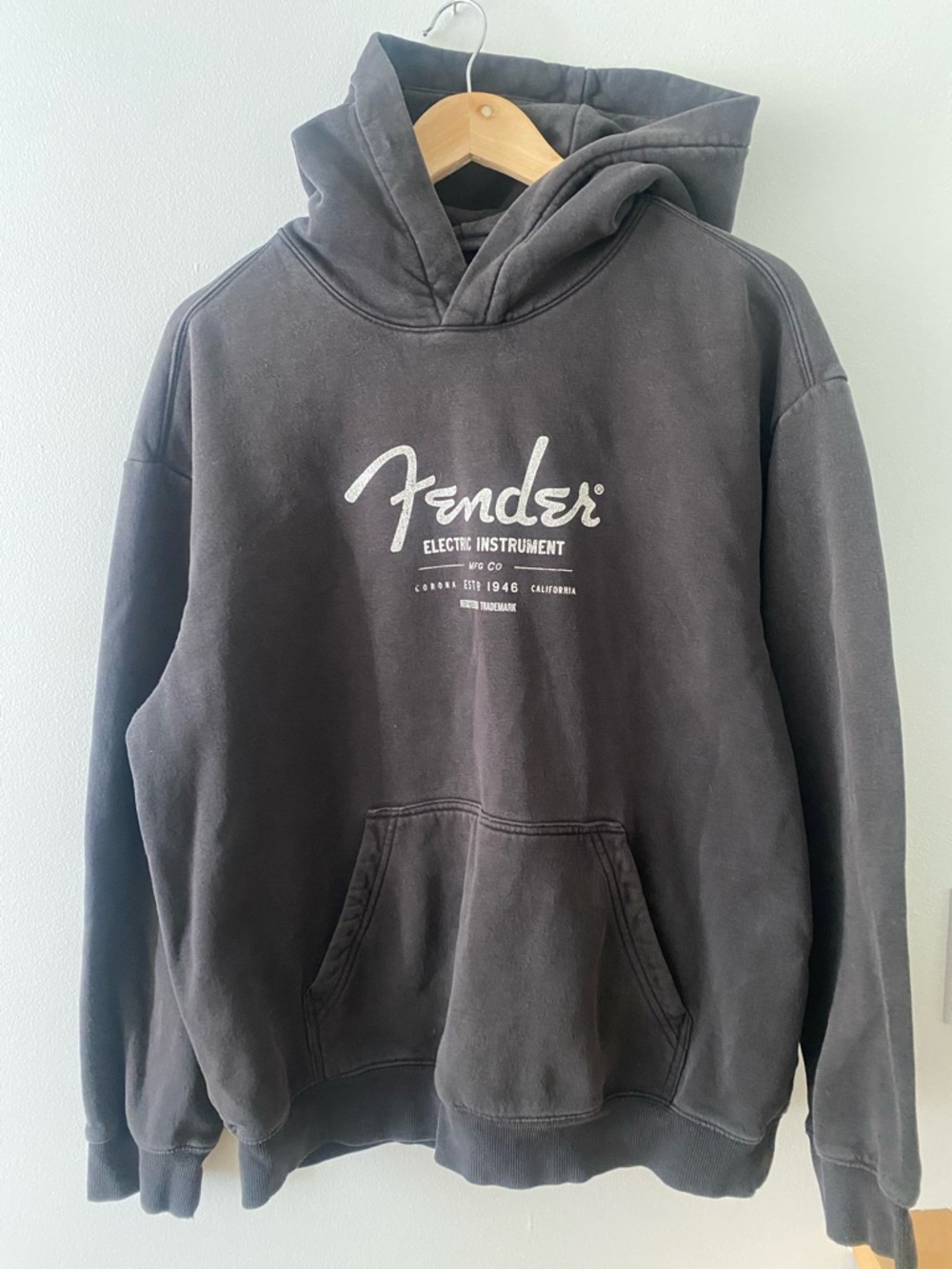 Fender Men’s Black Logo Hoodie L - H&M